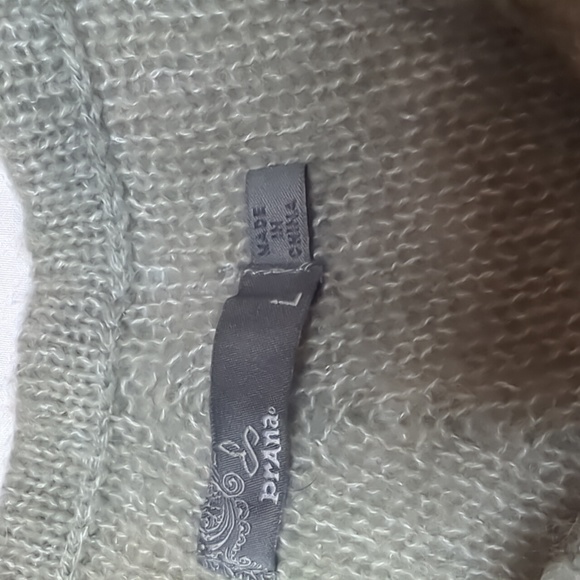 Prana Grey Shelby Poncho Sweater Wool Blend with Fringe - Picture 7 of 9